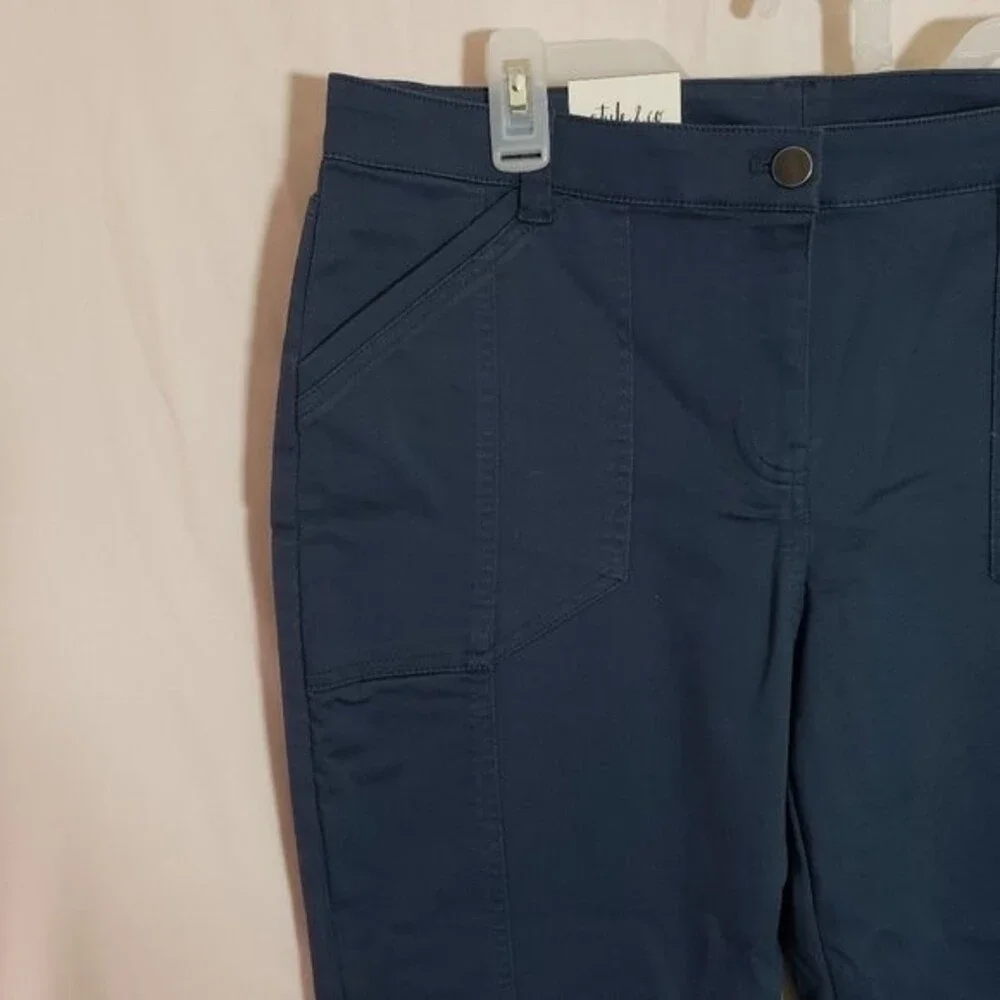 Style & Co Blue Mid Rise Skinny Leg Pant Size 14 (AL) - Picture 2 of 8